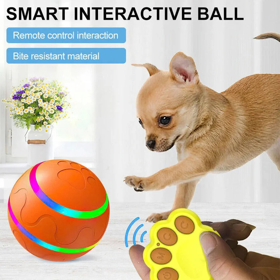 Riafu Dog and Cat Interactive Ball Toy – Self-Rolling Pet Toy for Indoor Fun