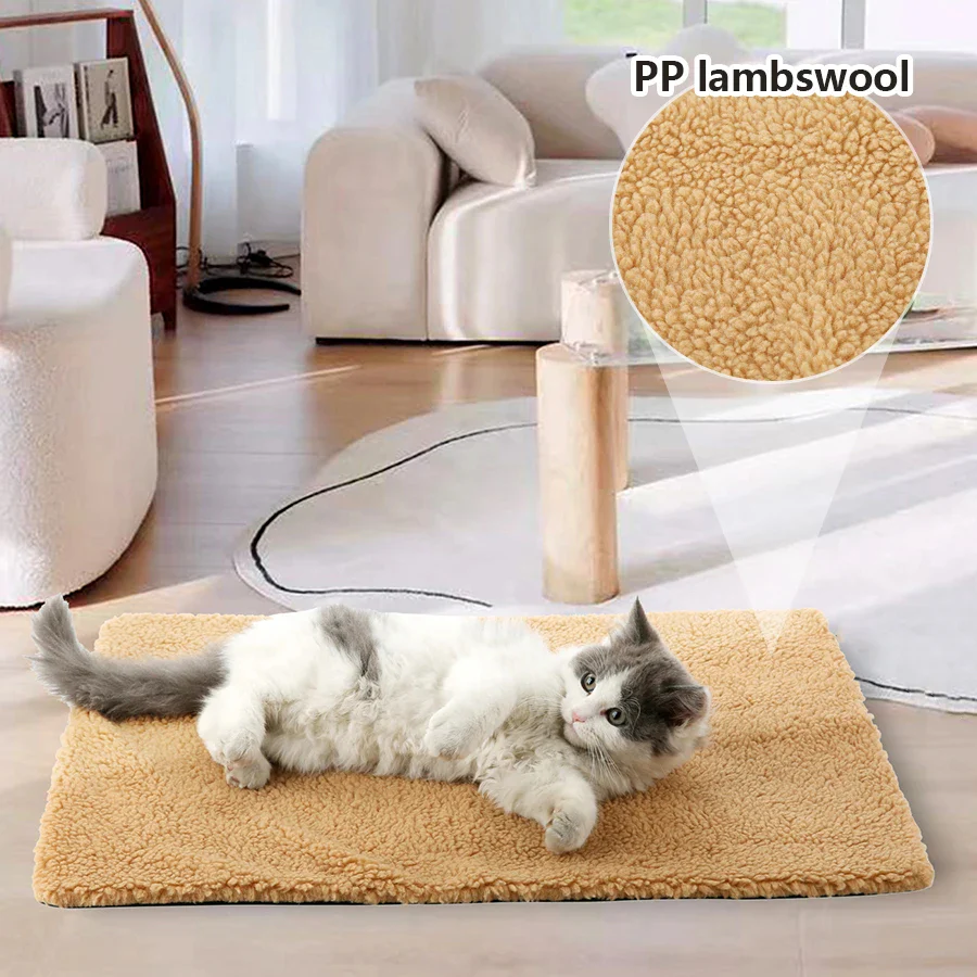 Riafu Non-Electric Heating Pad for Cats & Dogs – Washable Self-Warming Pet Mat