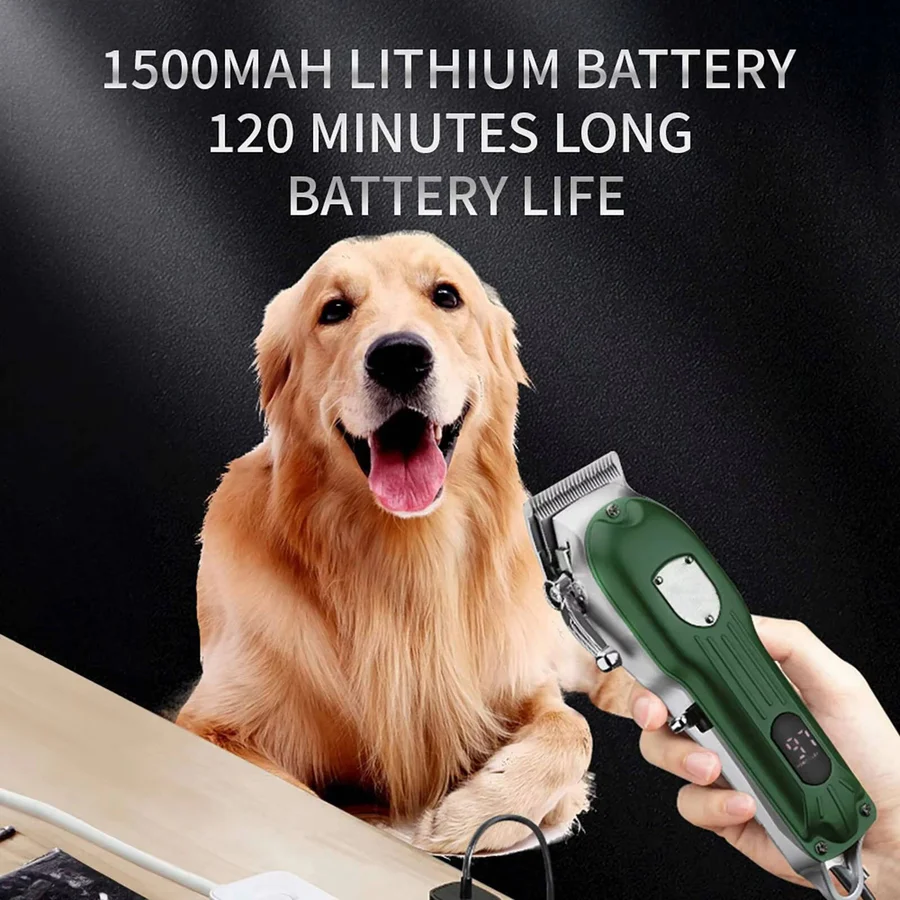 Riafu Professional Dog Hair Clipper All Metal Rechargeable