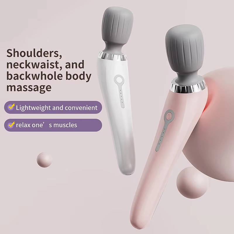 Portable Handheld Massager, Cordless 5 Speed USB Rechargeable Wand Massager for Back, Neck and Legs