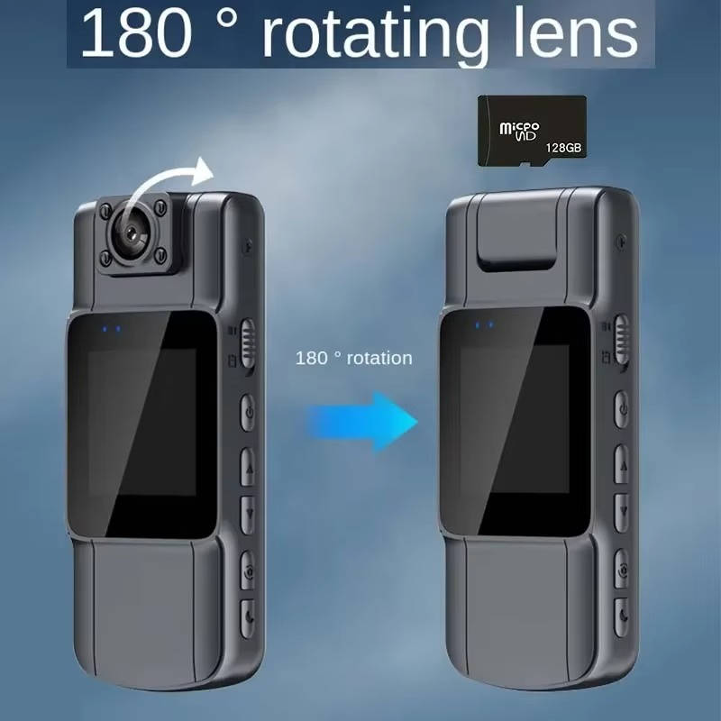 Riafu 180° police professional body camera with night vision
