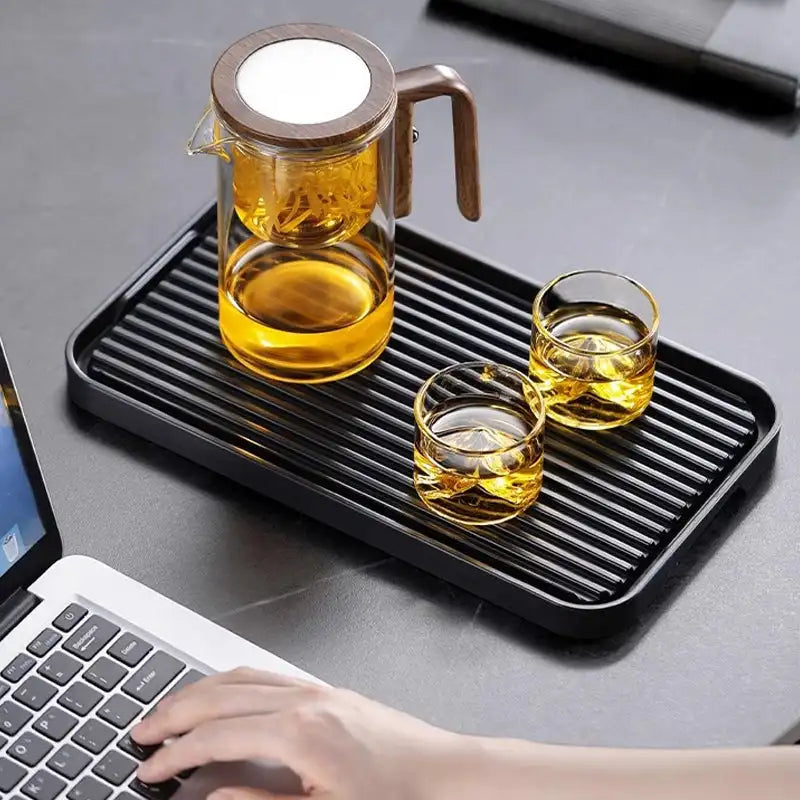 Glass Teapot with Removable Infuser and Wooden Handle