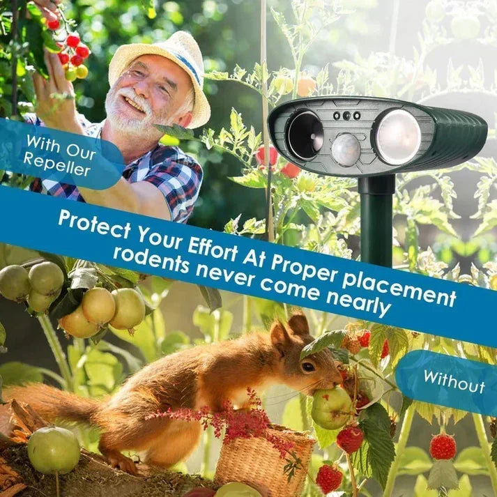 Riafu Ultrasonic Solar Deer Repeller – Motion Sensor Animal Deterrent for Garden & Yard