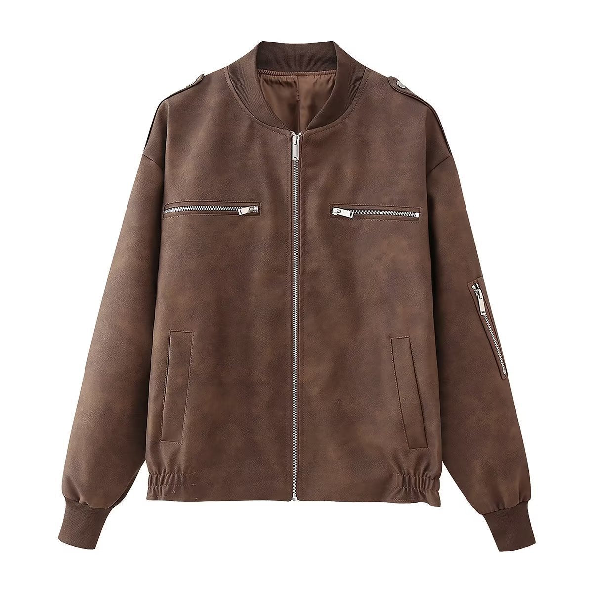 Riafu Long Sleeve Streetwear Polyester Casual Jacket Women's