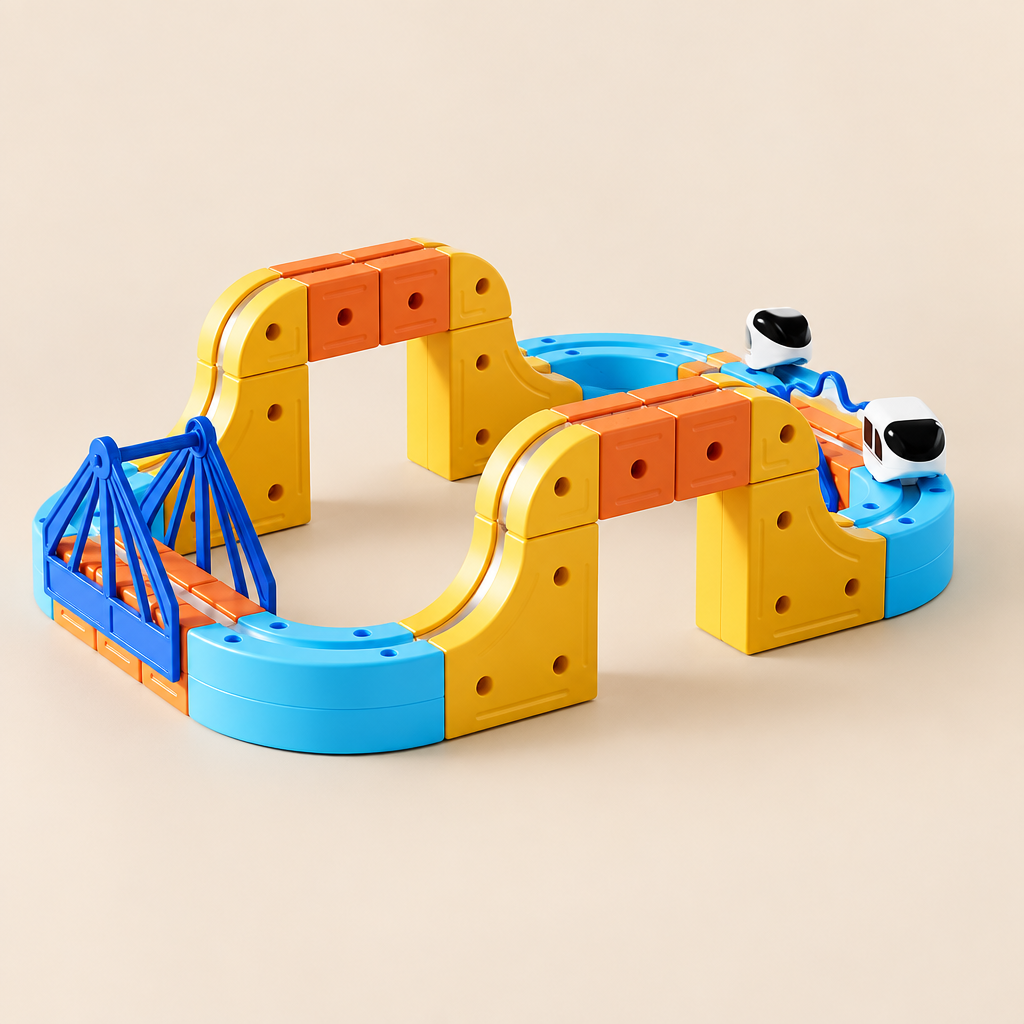 Magnetic Monorail Train Building Set