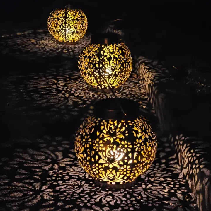 Riafu Designer Outdoor Weatherproof LED Solar Pendant Light