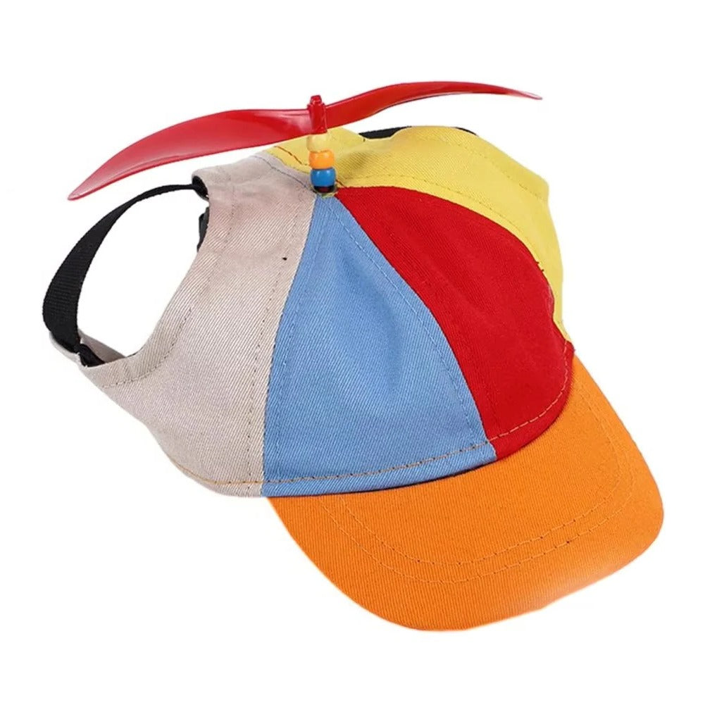 Colorful Pet Hat with Propeller Design