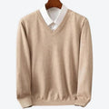 Riafu Men's Soft Cashmere Sweater with Crew Neck Pullover
