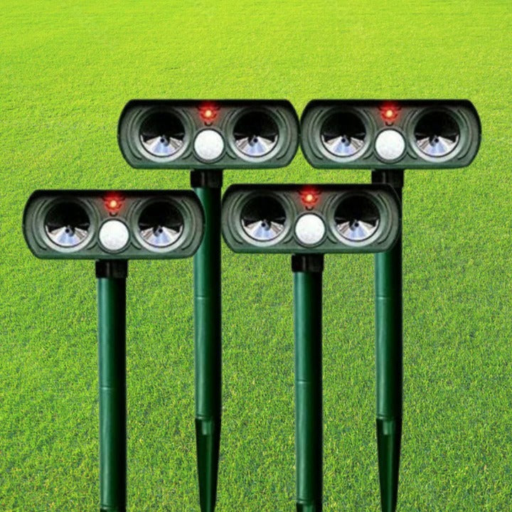 Riafu Infrared Motion Activated Solar Animal Repeller / Deterrent for Garden Protection