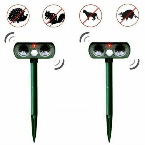 Riafu Infrared Motion Activated Solar Animal Repeller / Deterrent for Garden Protection