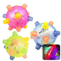 Interactive Bouncing Dog Toy with LED Lights and Sound