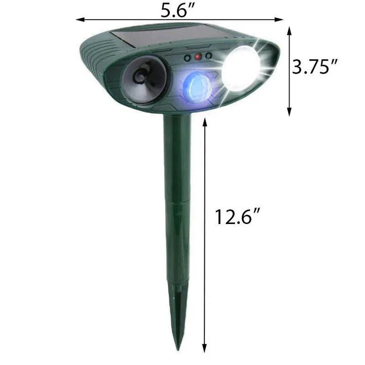 Riafu Solar-Powered Rabbit Repeller – Ultrasonic Humane Pest Deterrent