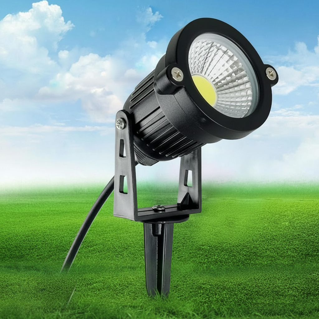 10-Pack of 12V LED Garden Spotlights - 270° Adjustable Head, 500 Lumens