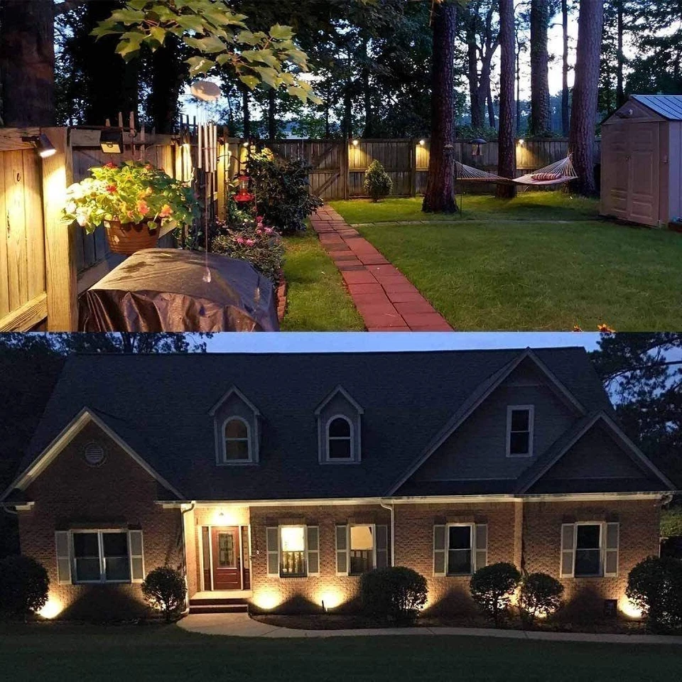 10-Pack of 12V LED Garden Spotlights - 270° Adjustable Head, 500 Lumens