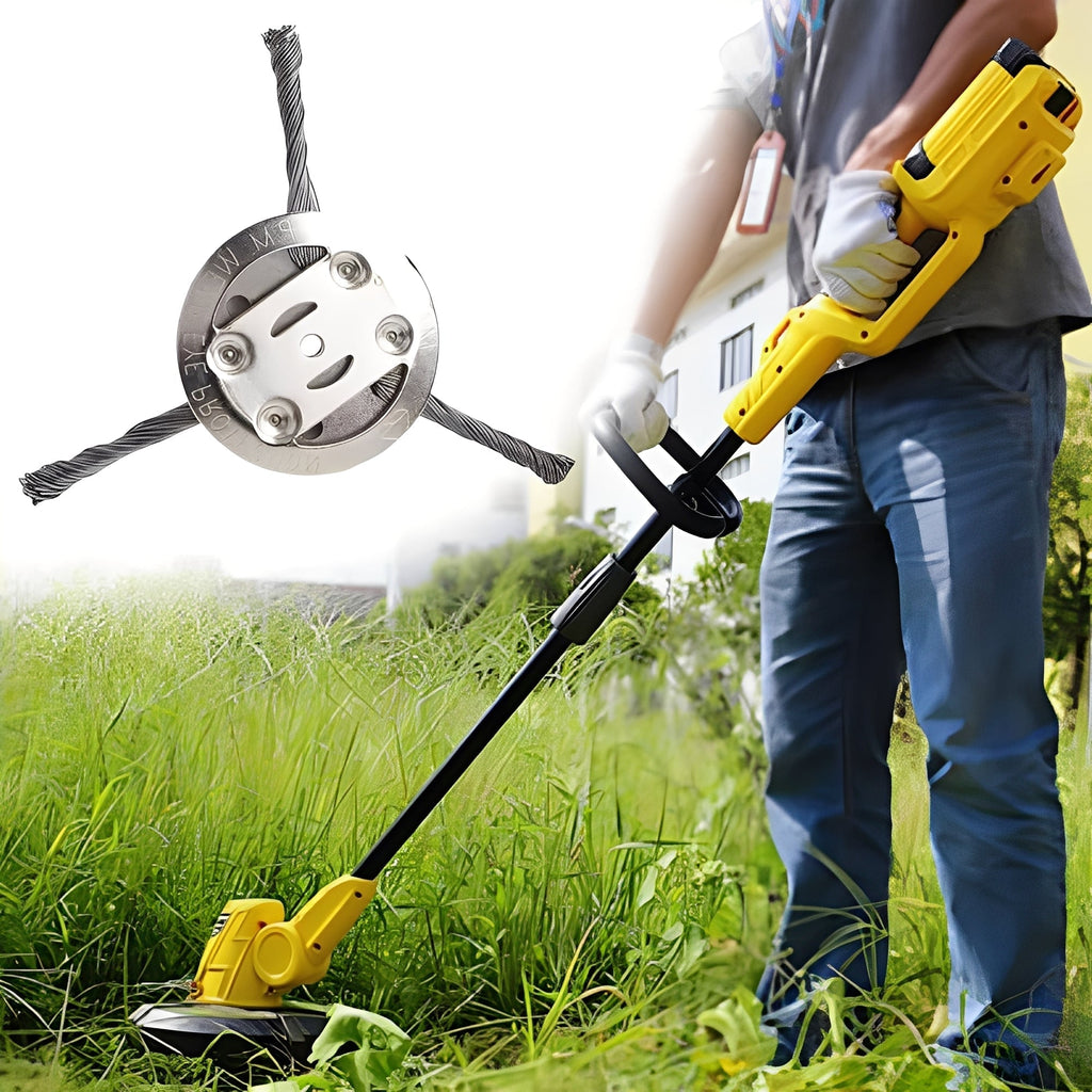 Lawn Mower Steel Brush Attachment for Weeds and Trimming