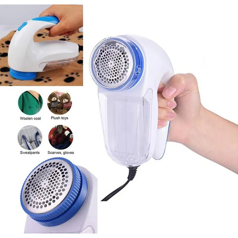Household Fabric Shaver for Lint Removal with Mesh Cover and Motorized Blades