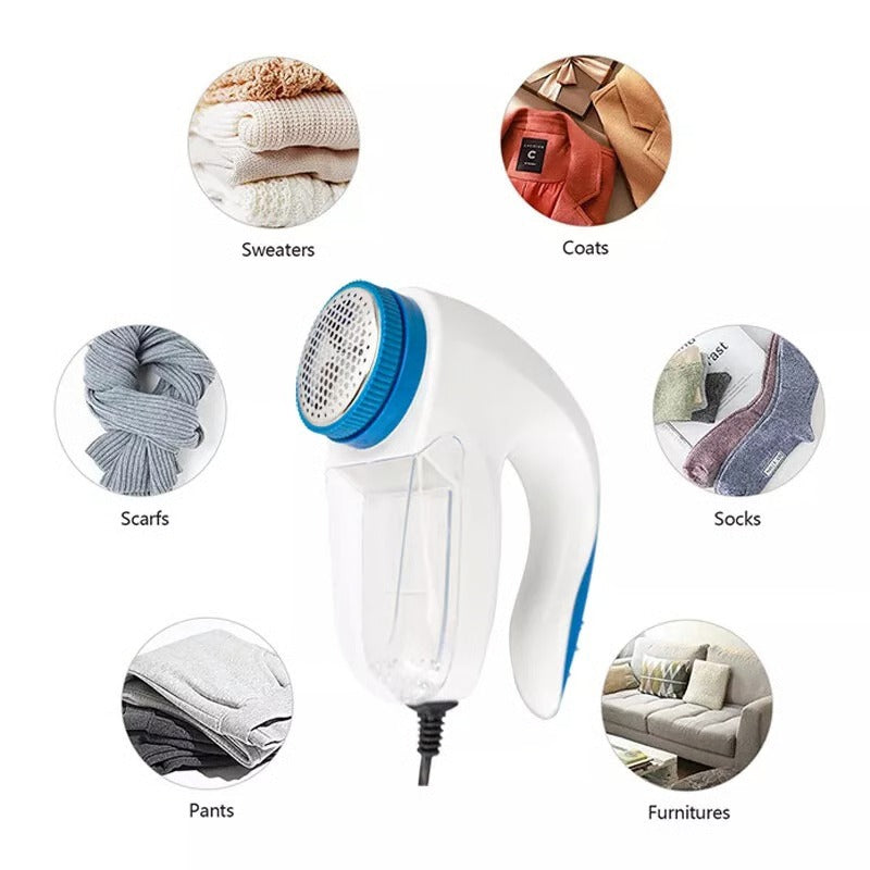 Household Fabric Shaver for Lint Removal with Mesh Cover and Motorized Blades