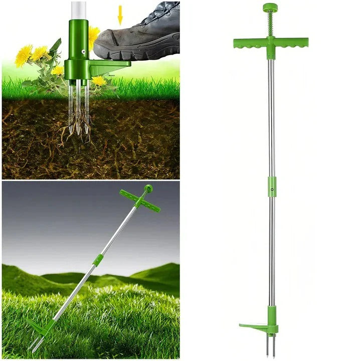 Mechanical Weed Puller with Handle and Foot Pedal Operation