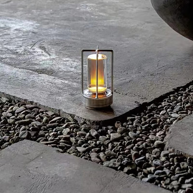 LED Crystal Lantern Lamp with Rechargeable Cordless Power and Portable Desktop Design