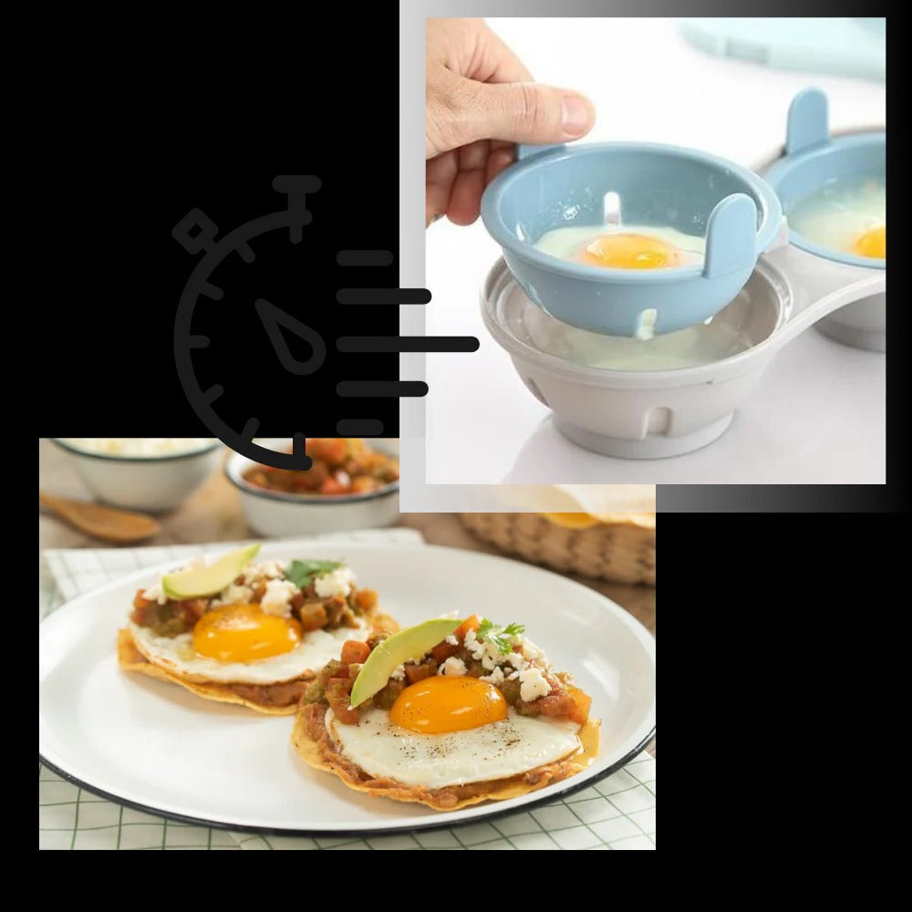 Portable Egg Steamer Box and Heat Resistant Silicone Poacher