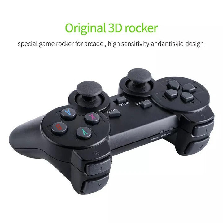 64GB Storage Game Console Stick with 2 Wireless Controllers via HDMI