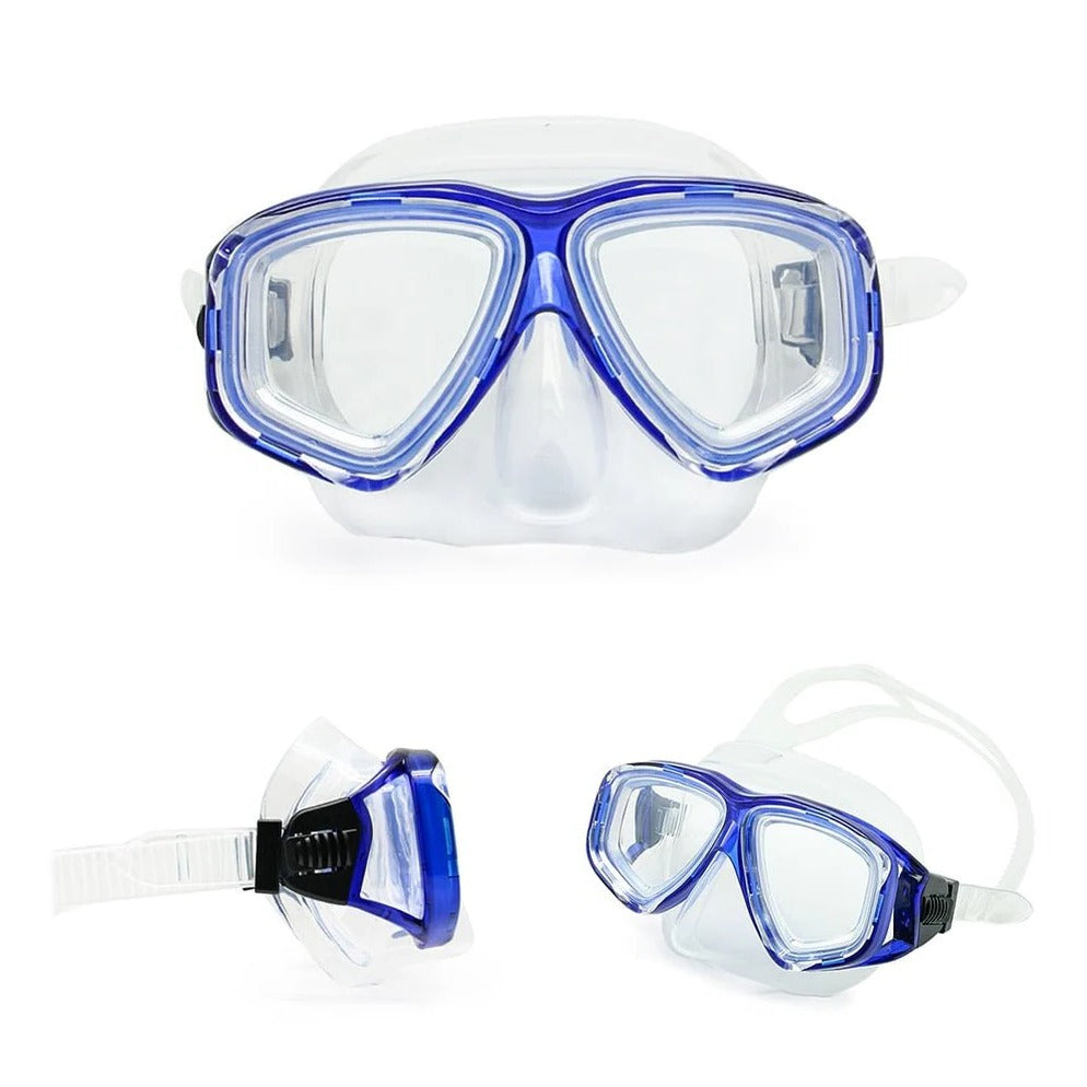 Adjustable Silicone Strap Scuba Diving Mask with Tempered Glass