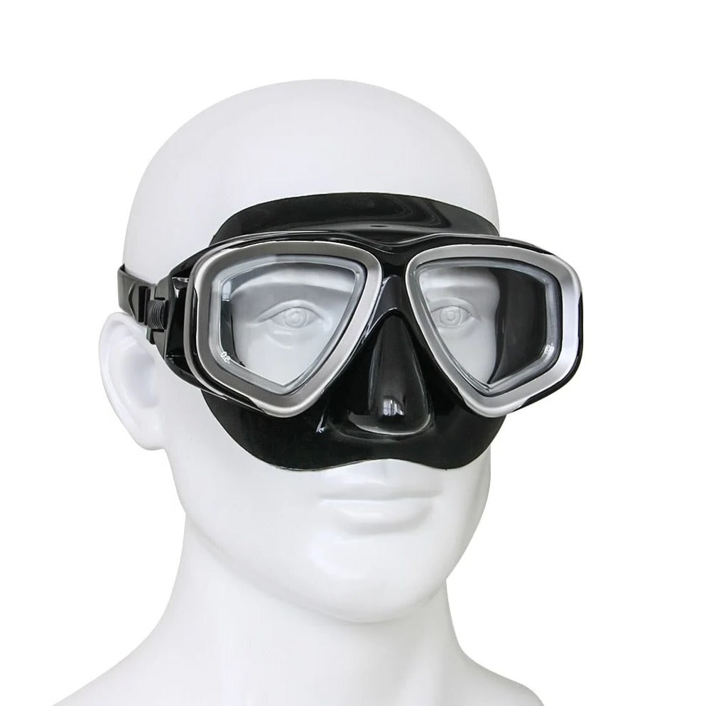 Adjustable Silicone Strap Scuba Diving Mask with Tempered Glass