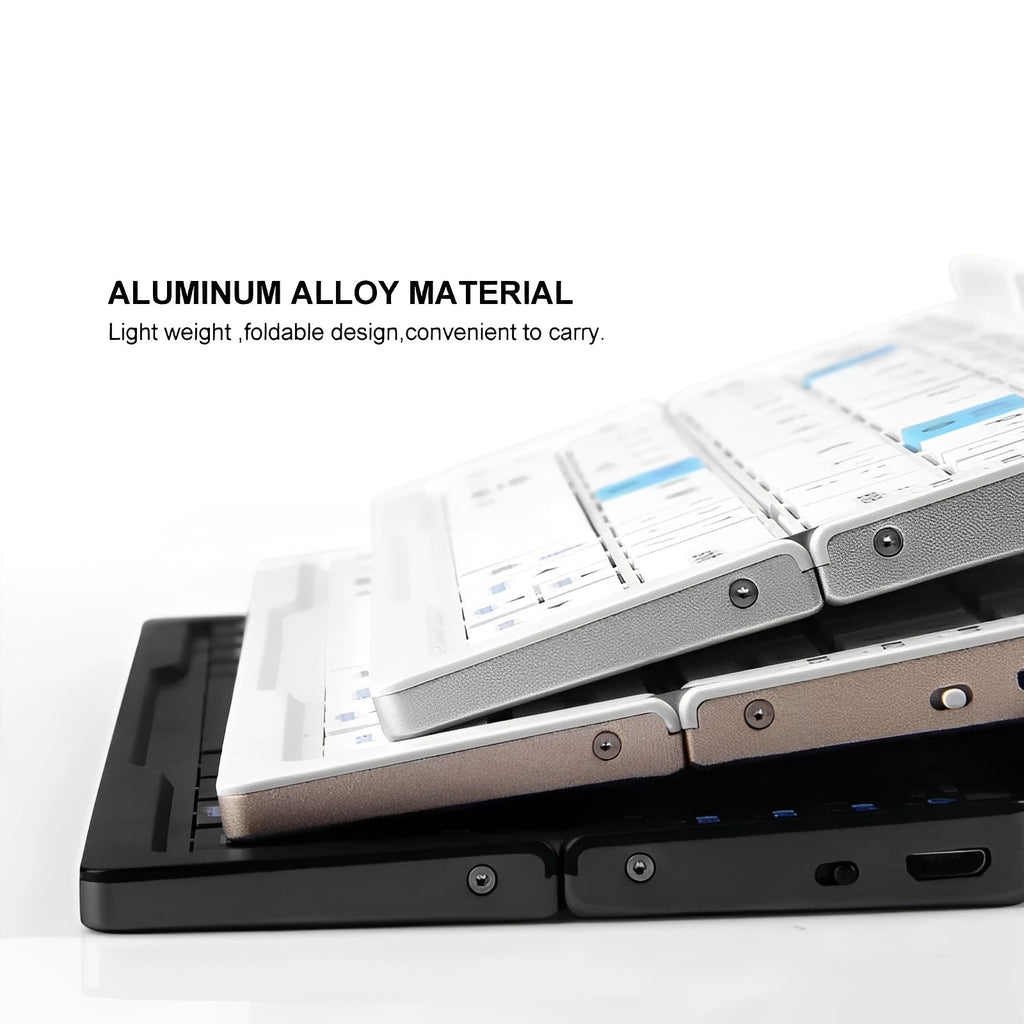 Portable Wireless Foldable Bluetooth Keyboard with Magnetic Stand