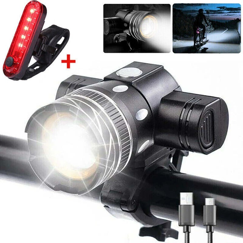 Riafu Brightest LED Bike Headlight – Powerful Front Bicycle Light for Night Cycling Safety