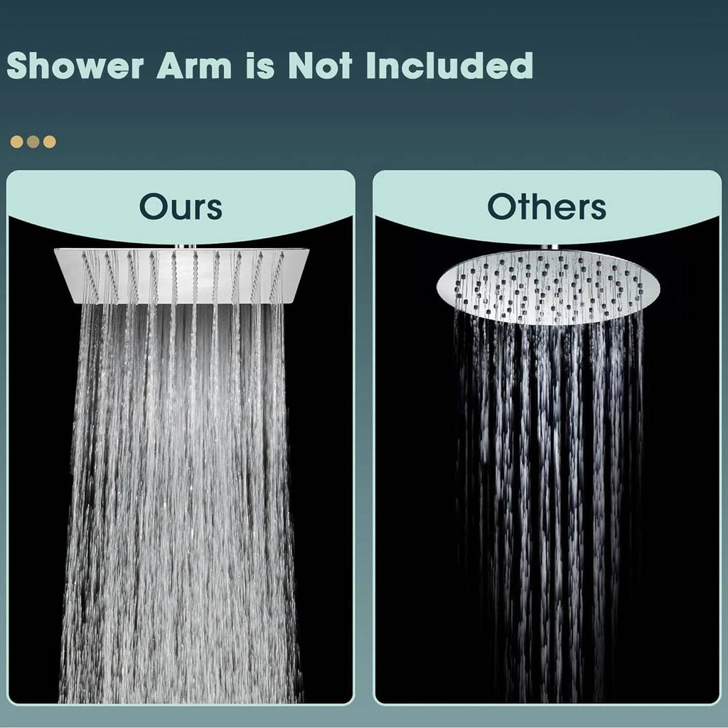 Riafu 16 inch Large Rain Ceiling Shower Head