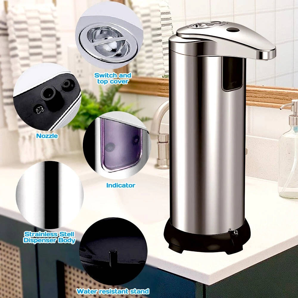 Riafu Automatic Hands Free Soap Dispenser For Bathroom