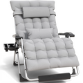 Riafu Portable Folding Lounge Chair – Heavy-Duty Outdoor Recliner with 500LB Capacity