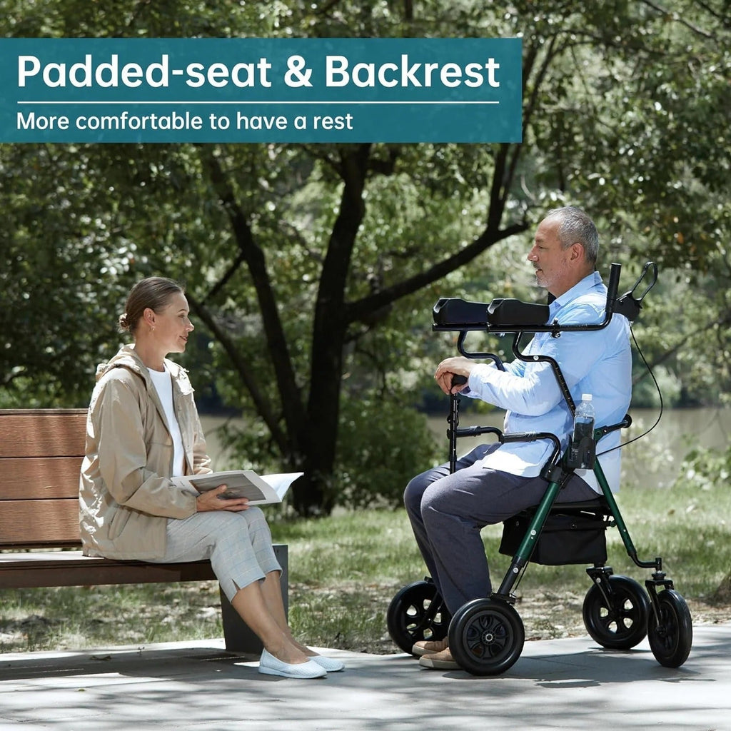 Riafu Senior safety stand up rollator walker with armrests