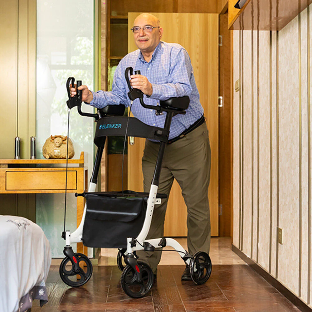 Riafu Senior safety stand up rollator walker with armrests