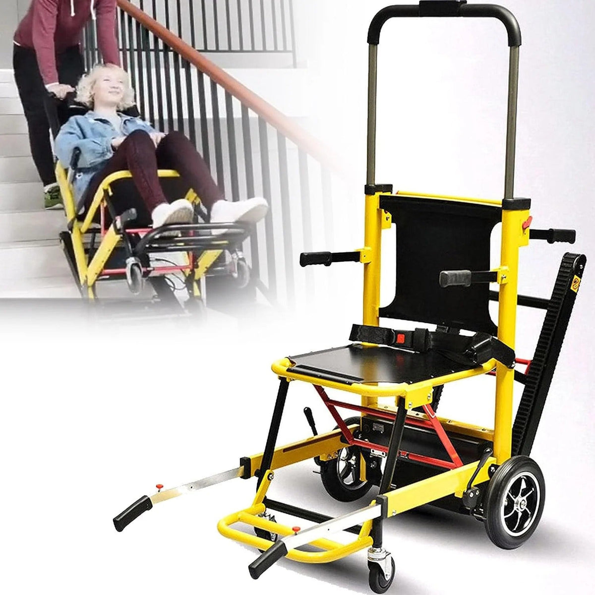Riafu Motorized portable elderly stair climbing lift wheelchair