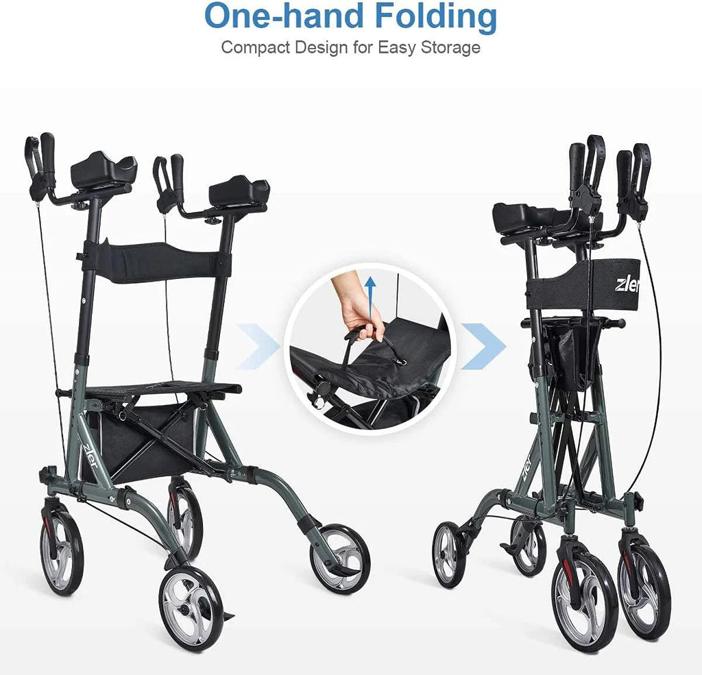 Riafu Senior safety stand up rollator walker with armrests