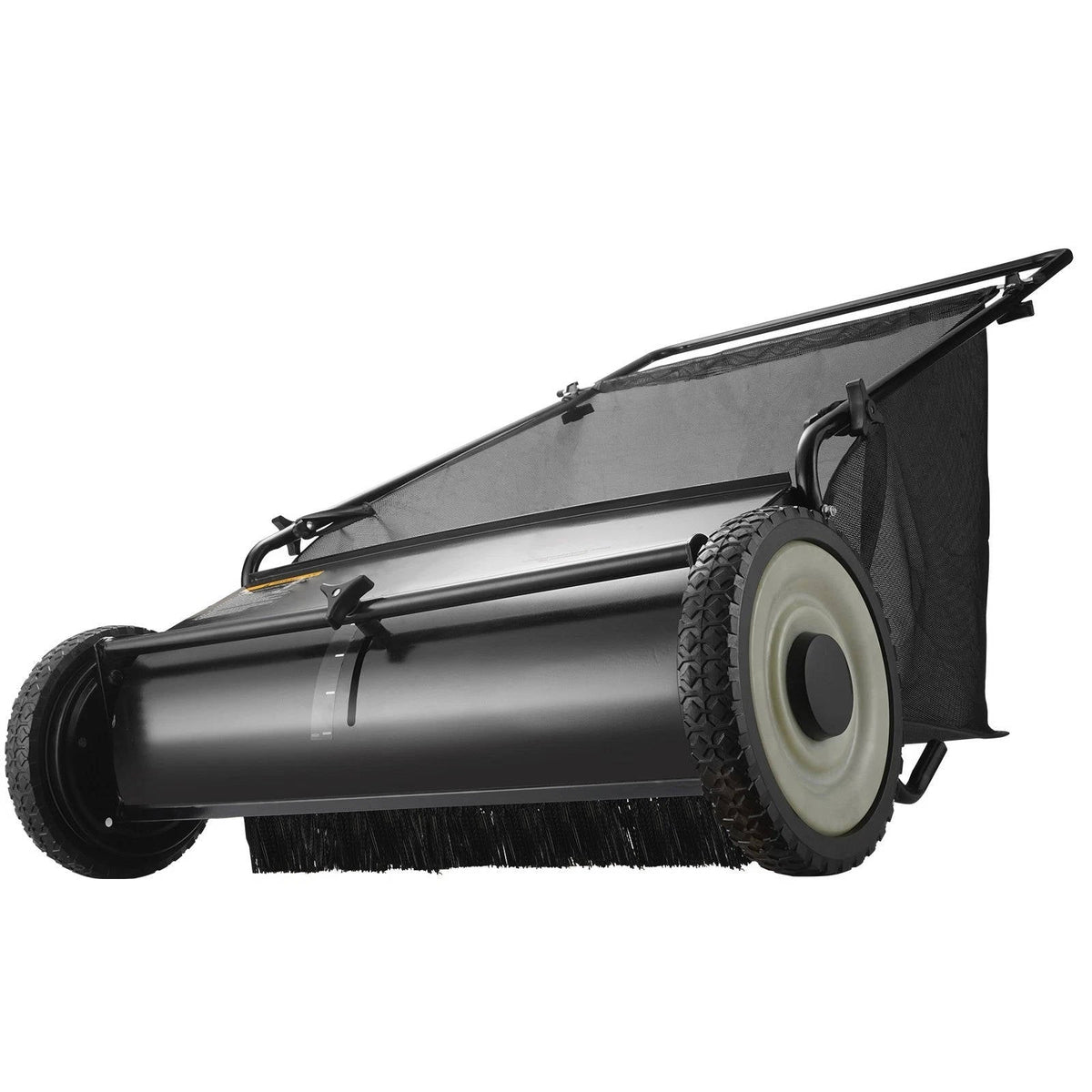 Riafu Push Lawn Sweeper 26 Inch 7 Cu Ft Leaf Collector with Adjustable Height Manual Grass Sweeper for Yard Garden