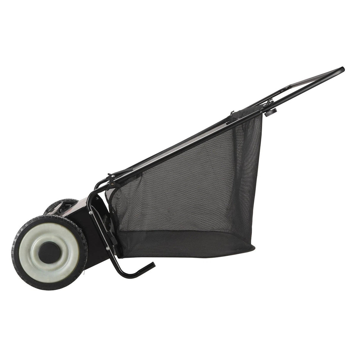 Riafu Push Lawn Sweeper 26 Inch 7 Cu Ft Leaf Collector with Adjustable Height Manual Grass Sweeper for Yard Garden