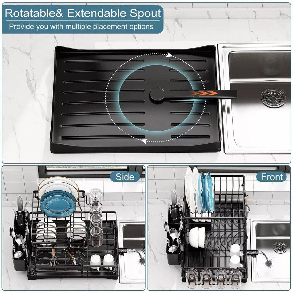 Riafu Over Sink Dish Drying Rack 2 Tier