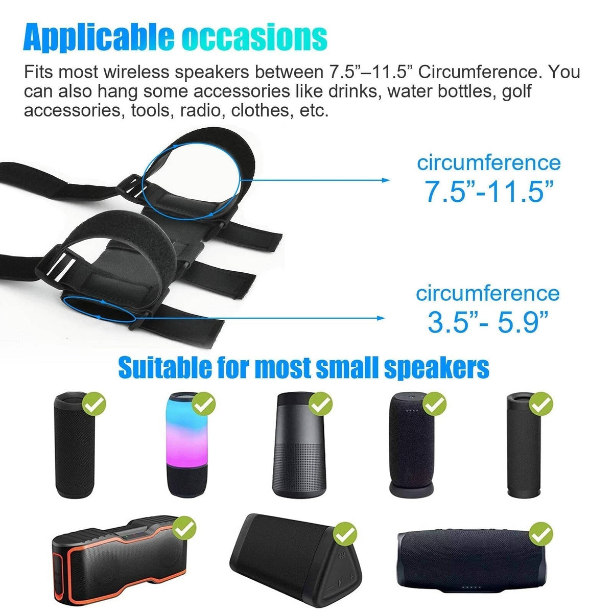 Riafu Bike Bluetooth Speaker Mount Band