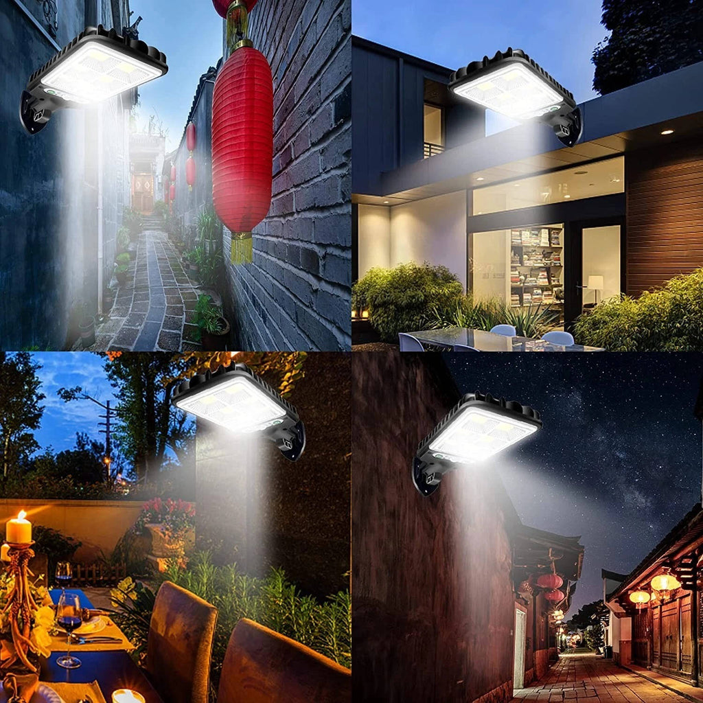 Riafu 3PCS Outdoor Solar Wall Light LED Motion Sensor