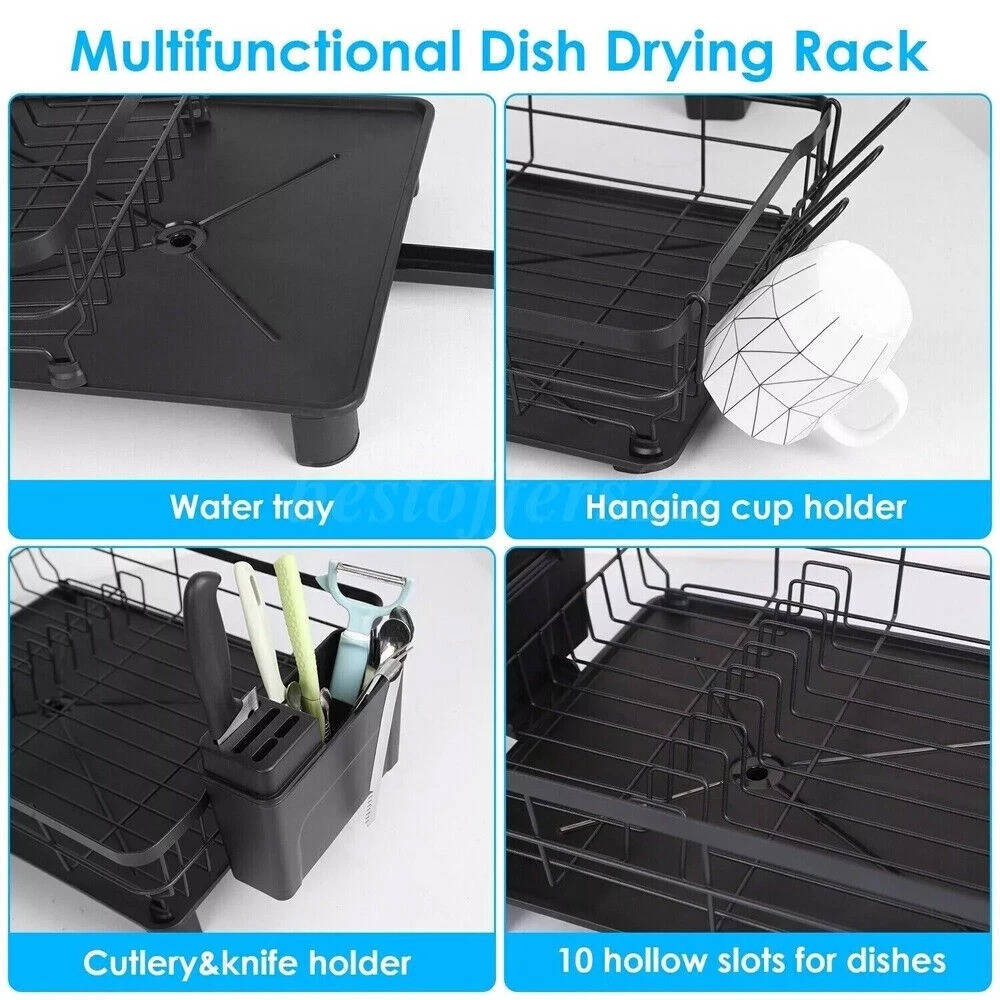Riafu Over Sink Dish Drying Rack 2 Tier
