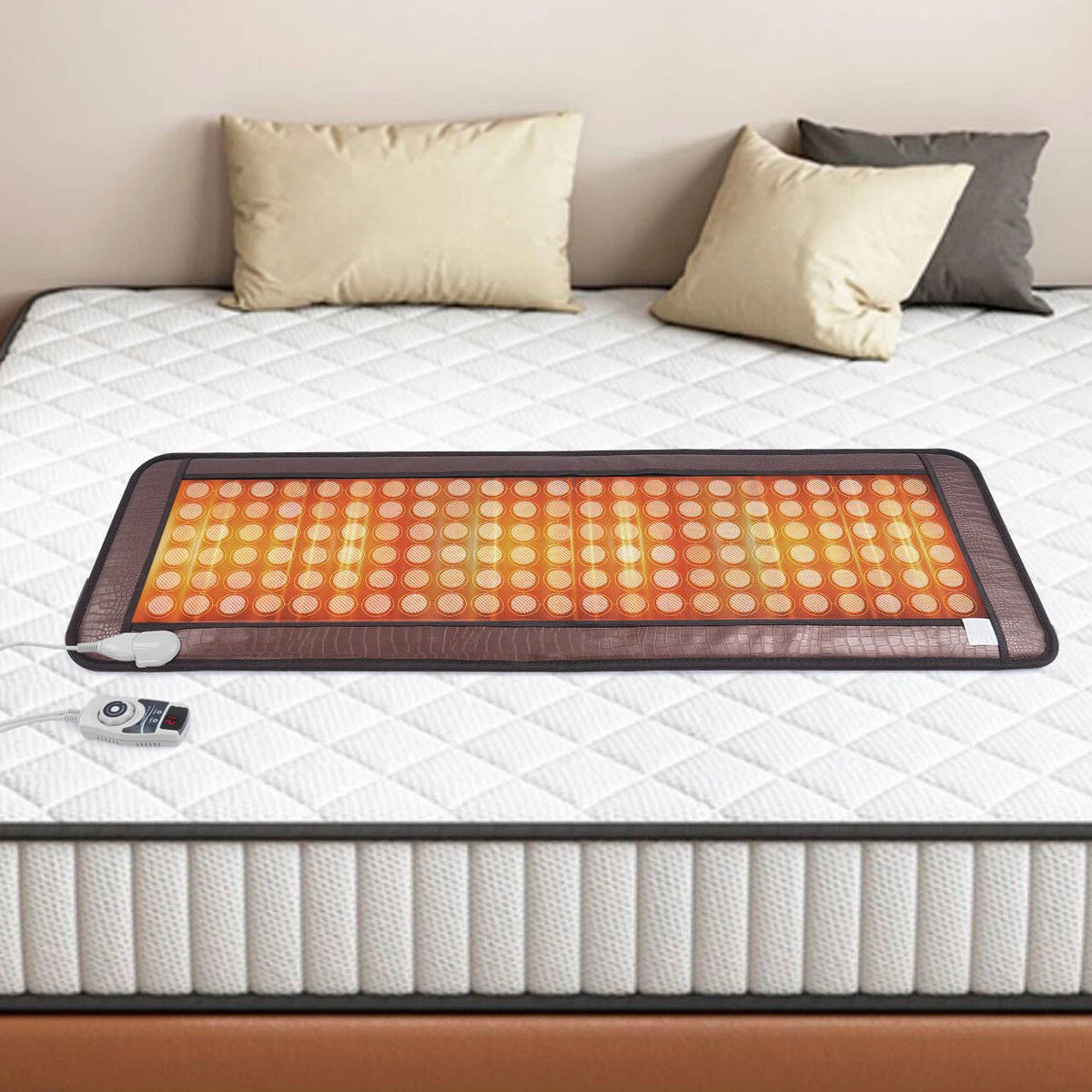 Riafu Jade Tourmaline Stone Far Infrared Therapy Mat Electric Heating Pad
