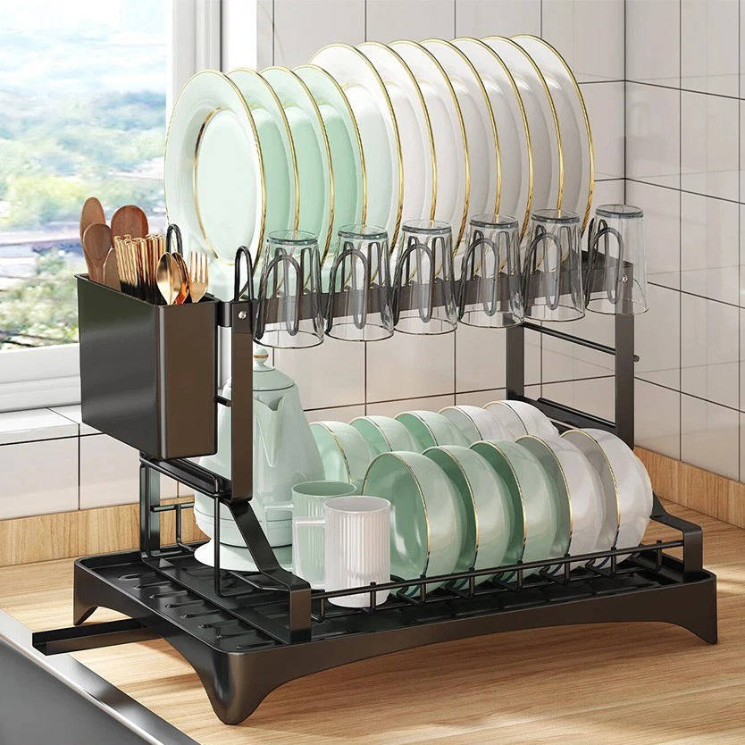 Riafu Over Sink Dish Drying Rack 2 Tier