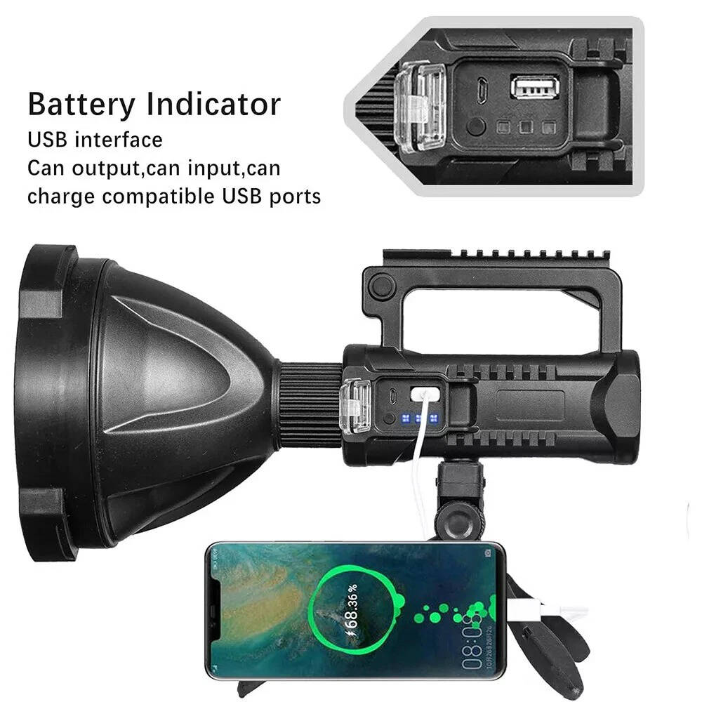 Riafu Super Bright LED Searchlight Handheld Flashlight
