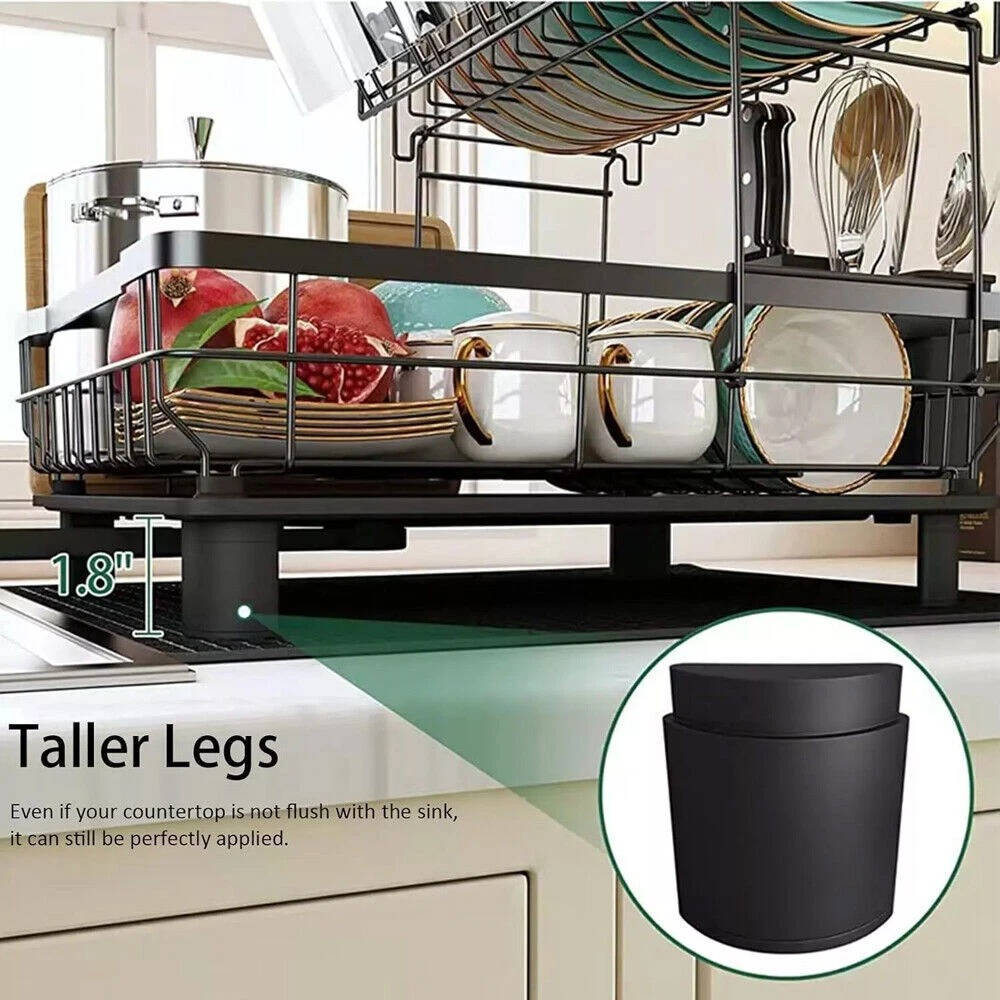 Riafu Over Sink Dish Drying Rack 2 Tier