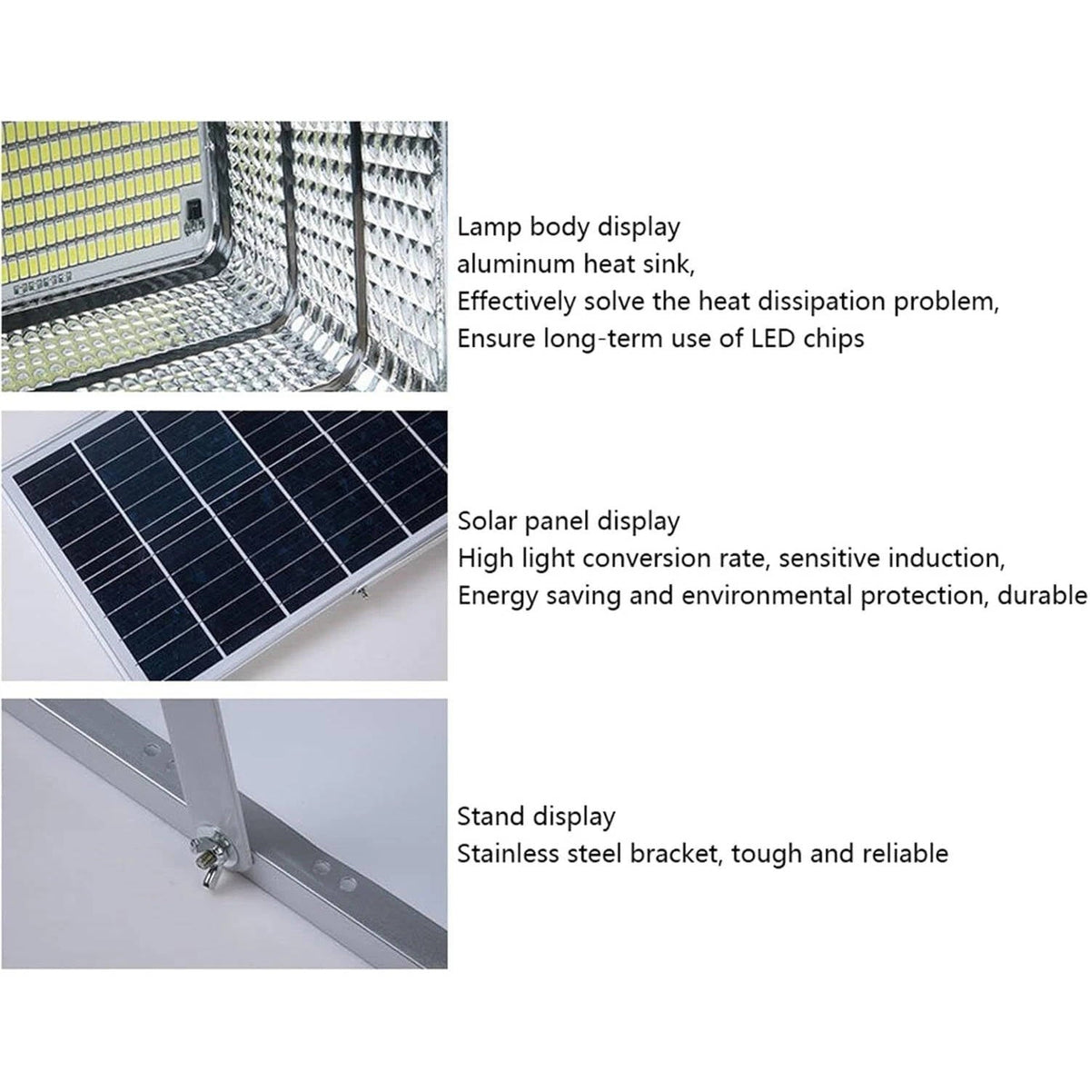 Riafu 600W LED Solar Flood Lights Outdoor Street Light