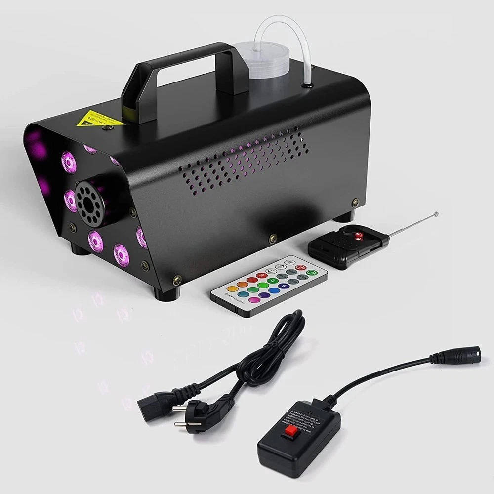 Riafu Smoke Machine W/ 13 Colorful LED Lights Effect