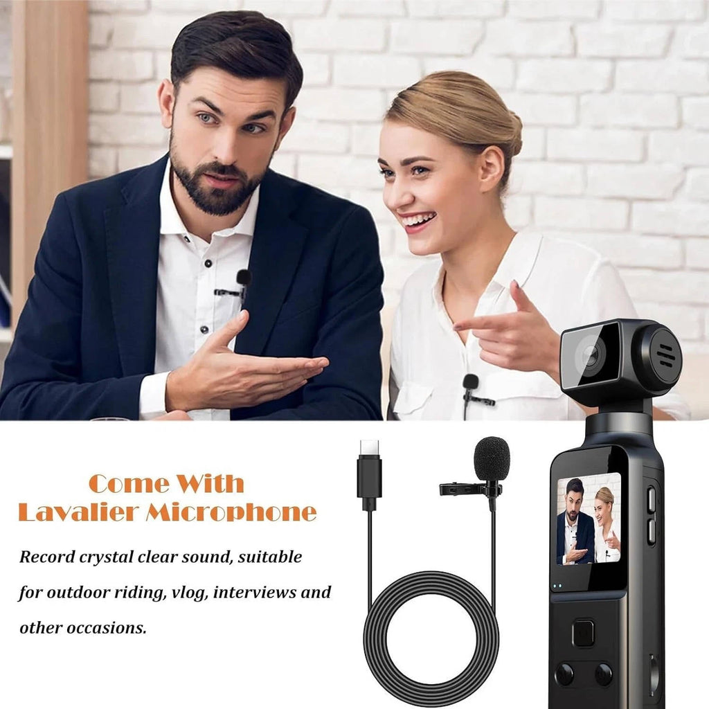 Riafu 4K Body Camera with External Microphone