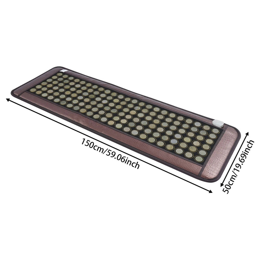 Riafu Jade Tourmaline Stone Far Infrared Therapy Mat Electric Heating Pad